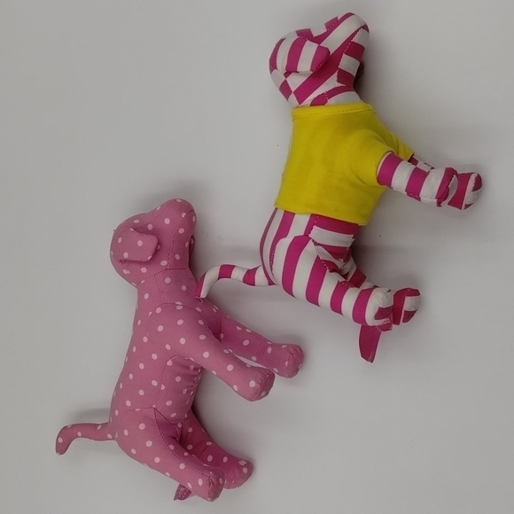 Victoria's Secret PINK Signature Plush Dogs VS stripe collector - Picture 3 of 7